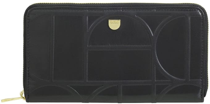 DuDu Up Portemonnee RFID-bescherming Leer 20 cm - Dames - Horizontaal - black-nude