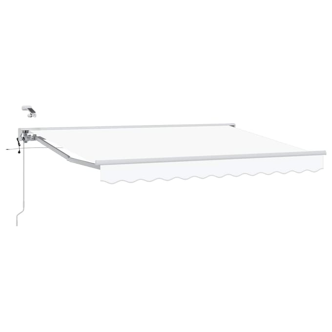 vidaXL - Elektrisch - Uitschuifbare - Zonneluifel - Wit - 3,5 - x - 2,5 - m