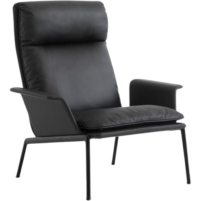 &Tradition Muno loungestoel LN17 - andtraditionNobleLederBlack
