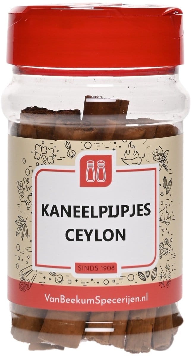 Van Beekum Specerijen - Kaneelpijpjes Ceylon - Pot 50 Gram
