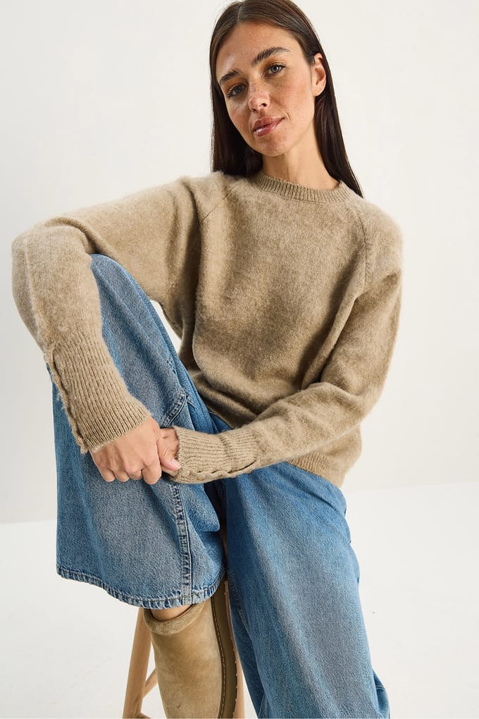 Sweater met Knopenmanchetten