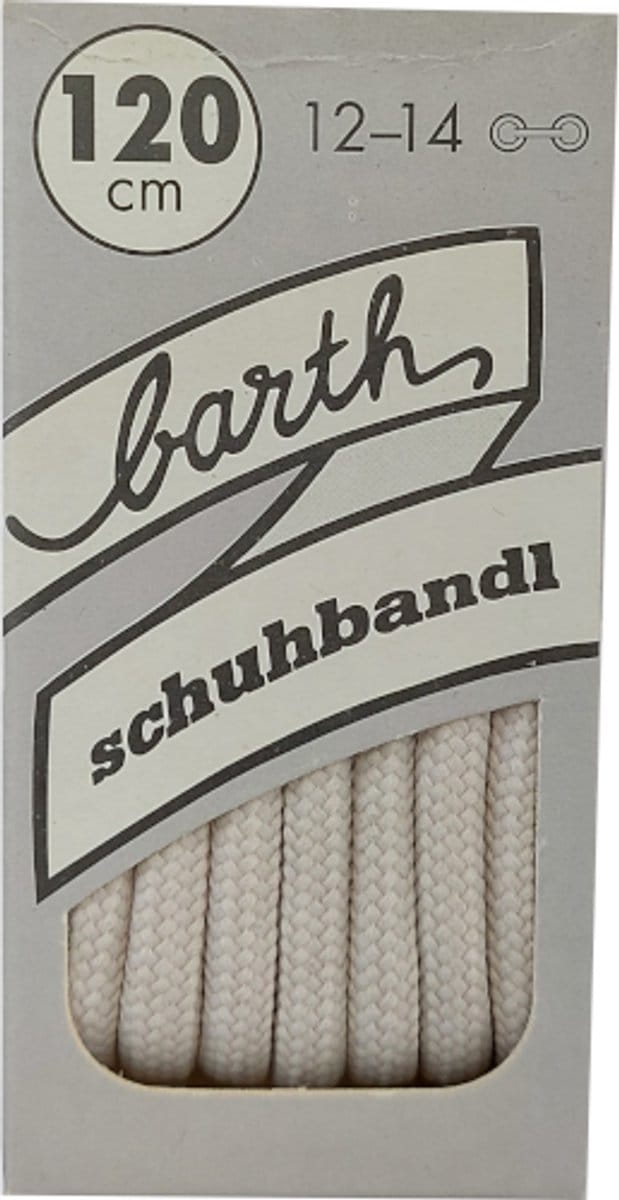 Barth Veter - Licht Grijs - Extra Dik Rond - Lengte 120 cm - Dikte 5 mm - Schoenveter