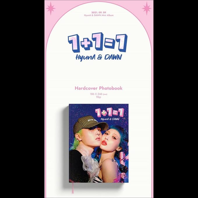 Album HYUNA et DAWN [1+1=1] 1EA pink