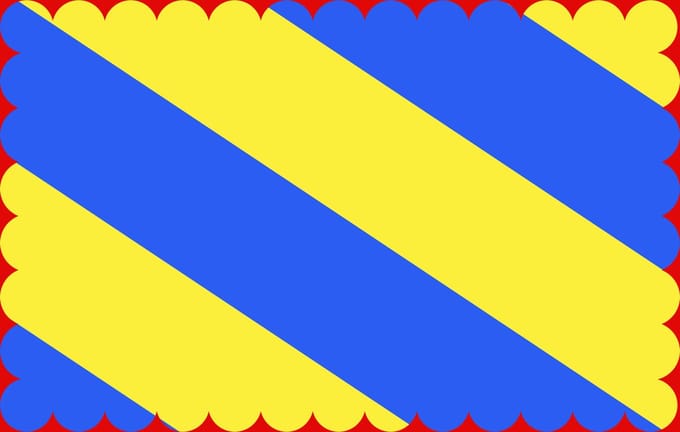 Vlag Nièvre 100x150cm