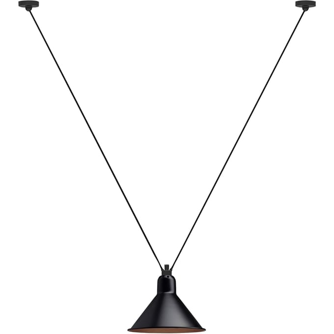 DCWéditions - LES ACROBATES DE GRAS N°323 hanglamp - zwart/koper - conisch L