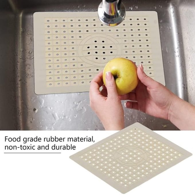 Dailygoody - Droogmat - Gootsteenmat - Antislip Rubber - Bruin