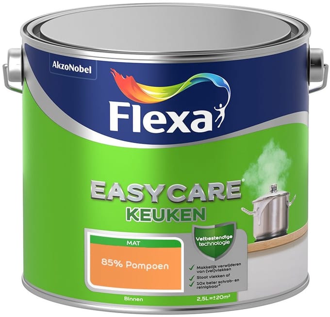 Flexa - Easycare Keuken - 85% Pompoen - Mengverf - 2,5 L