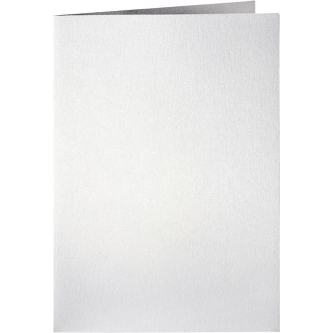 Correspondentiekaart Papicolor dubbel 105x148mm metallic parelwit pak à 6 stuks