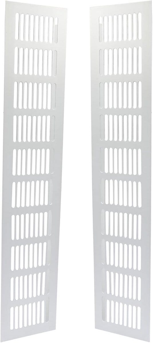 Ventilatierooster Aluminium 80x400mm voor Kast en Meubels (2 Stuks)