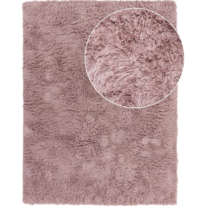 Hoogpolig tapijt Silvana roze 80x150 cm