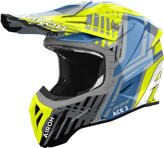 Airoh Aviator Ace 2 Proud Geel Glanzend Offroad Helm - Maat XL - Helm
