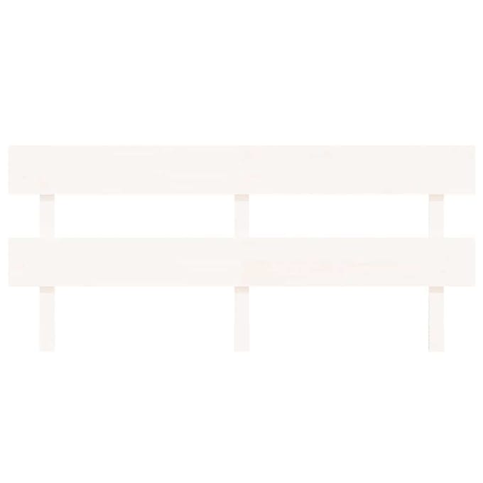 vidaXL - Hoofdbord - 204x3x81 - cm - massief - grenenhout - wit