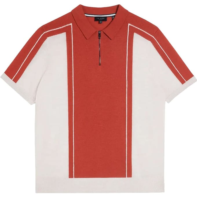 Ted Baker Jesty Heren Donkerrood Wollen Poloshirt