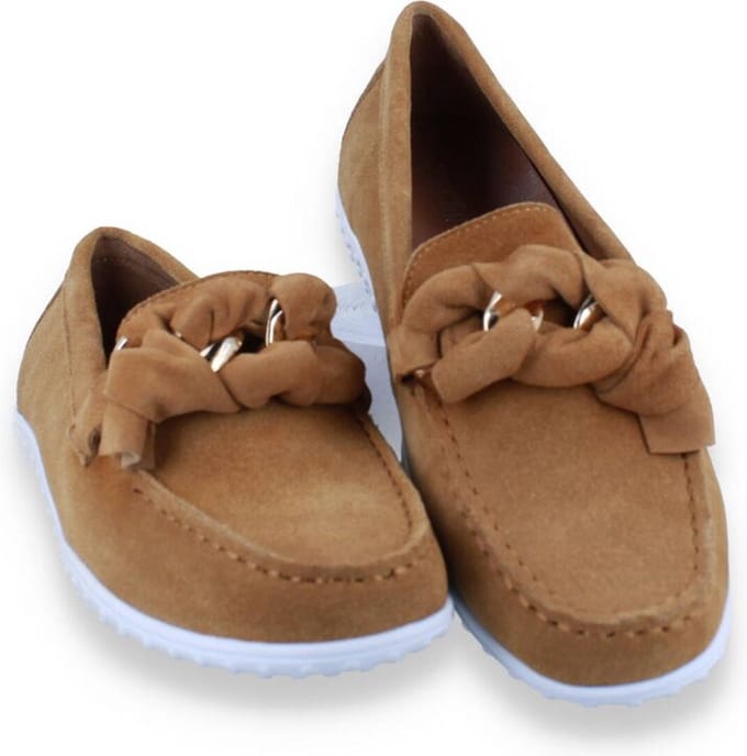 Crinkles Dames Moccasins | Cognac | Maat: 37