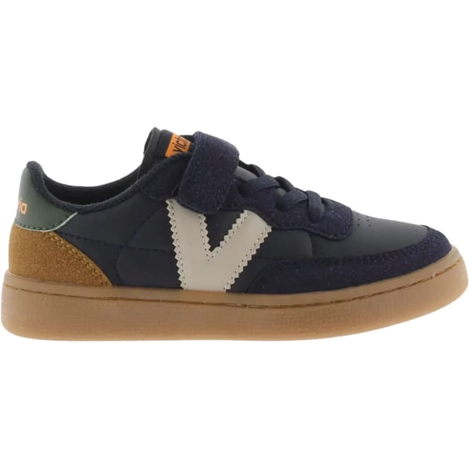 Gestreepte leren look babysneakers Victoria Olso