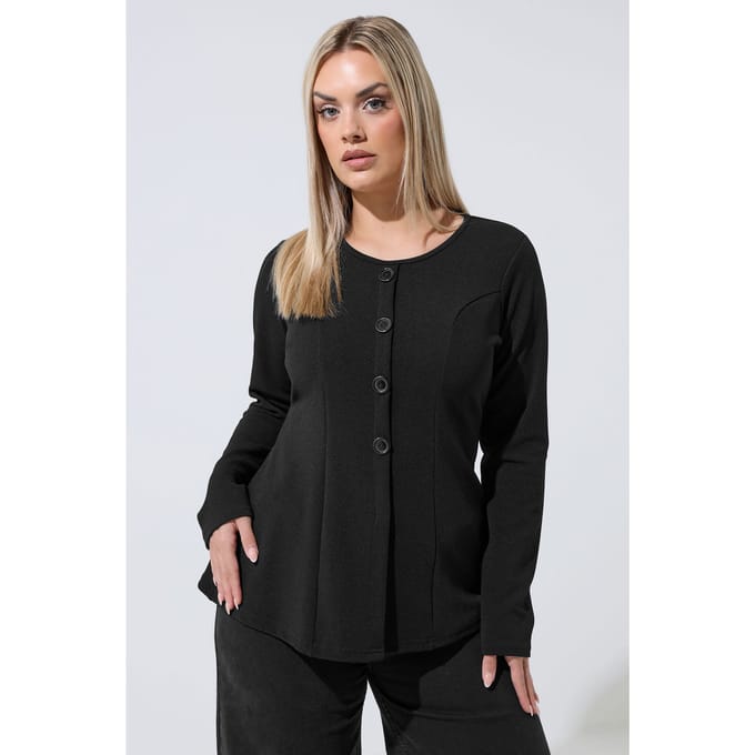Limited Collection Zwarte Naad Detail Top Size 44