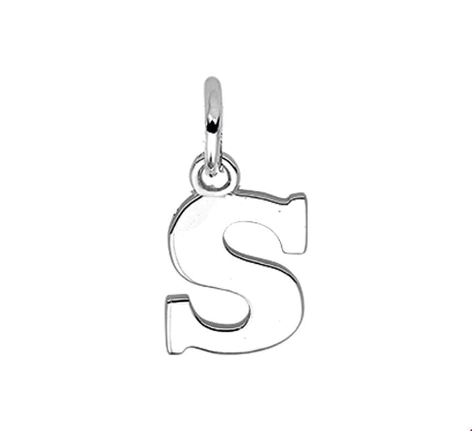 Zilver Gerhodineerde Hanger letter S 1319090