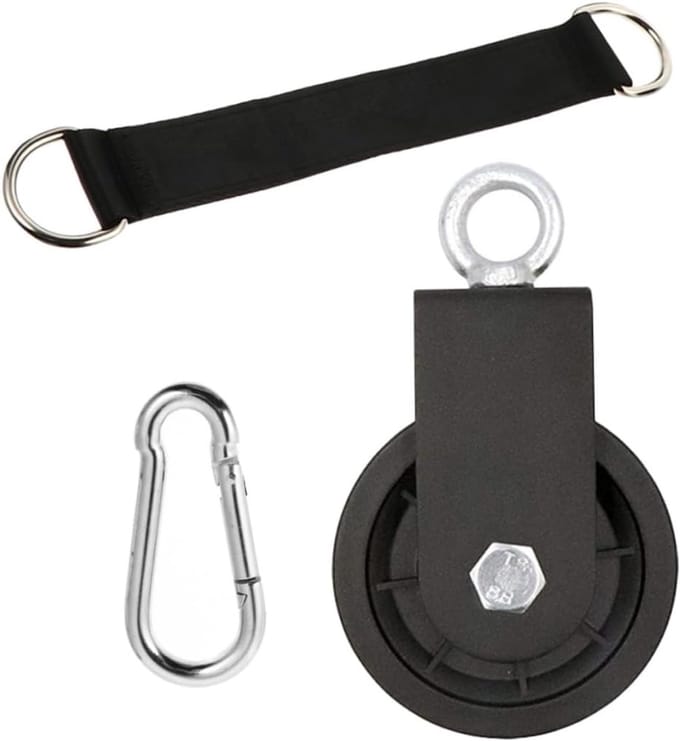 Fitness Katrol Set - Kracht Training - Thuis Gym - Stille Lifting - Verstelbare Strap - Zwart