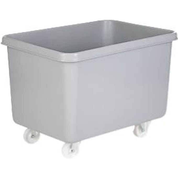 Rechthoekige container, kunststof, verrijdbaar, 340 l, grijs