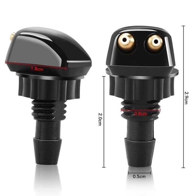 1pcs Universel Gicleur de Lave-Glace Avant Gicleur Arroseur Sortie Bec d'Eau 1Pcs black