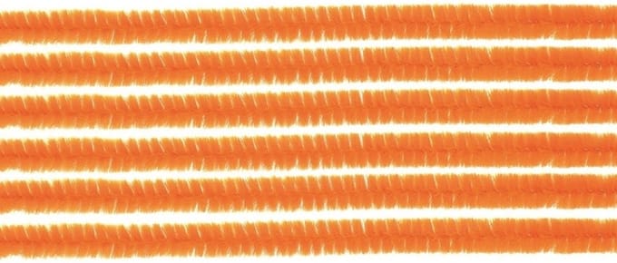Chenilledraad - 30x - oranje - 50 cm - hobby/knutsel materialen