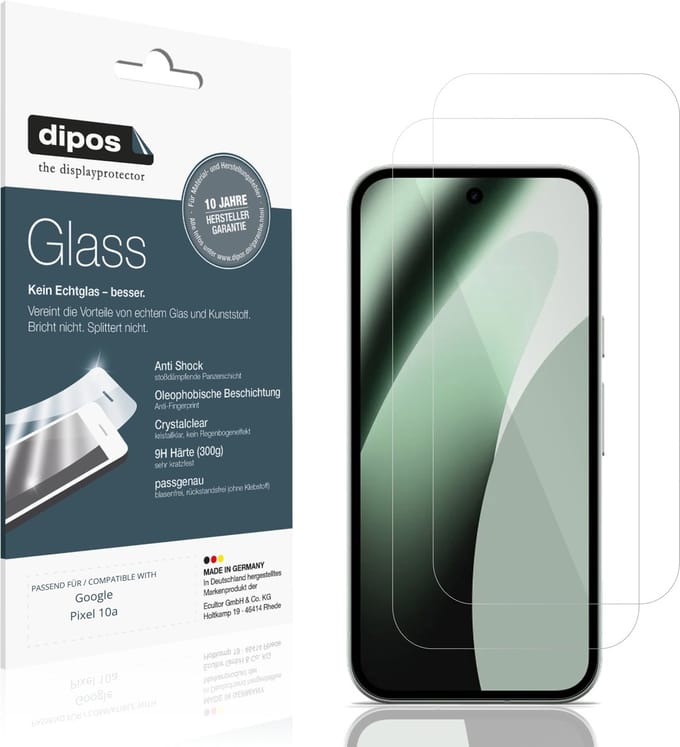 dipos – 2x Pantserfolie geschikt voor Google Pixel 10a | 9H Screenprotector
