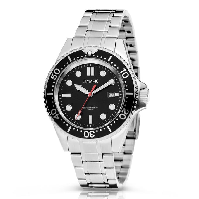 Olympic OL72HSS290 KAI Horloge - Staal - Bracelet - Zwart