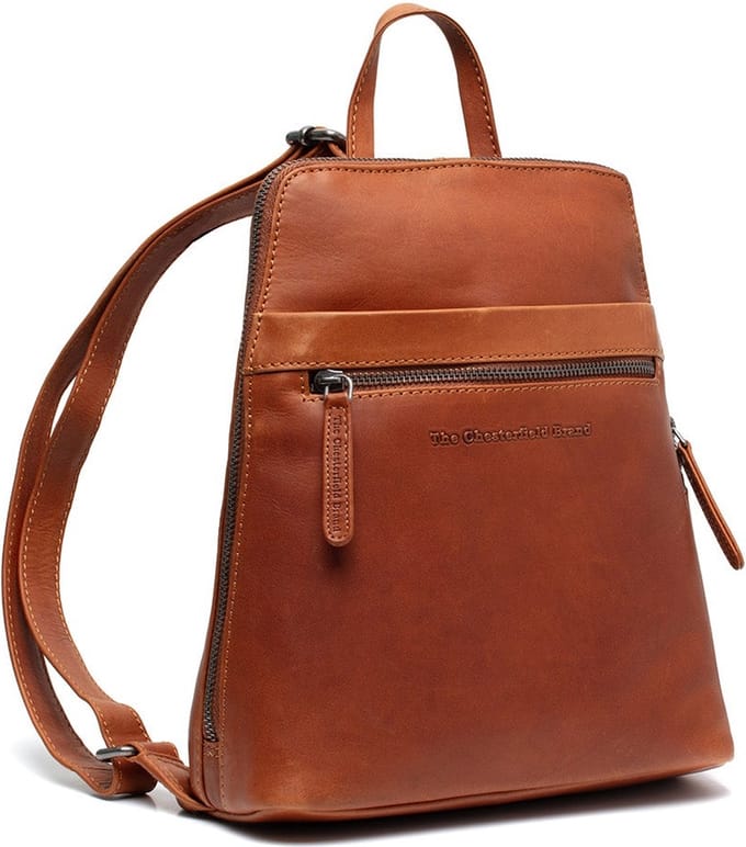 Chesterfield Linford Waxed Pull Up Rugzak - Cognac