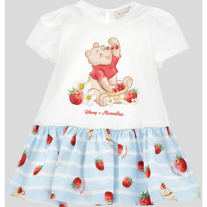 jurk winnie de pooh meisje wit-celeste