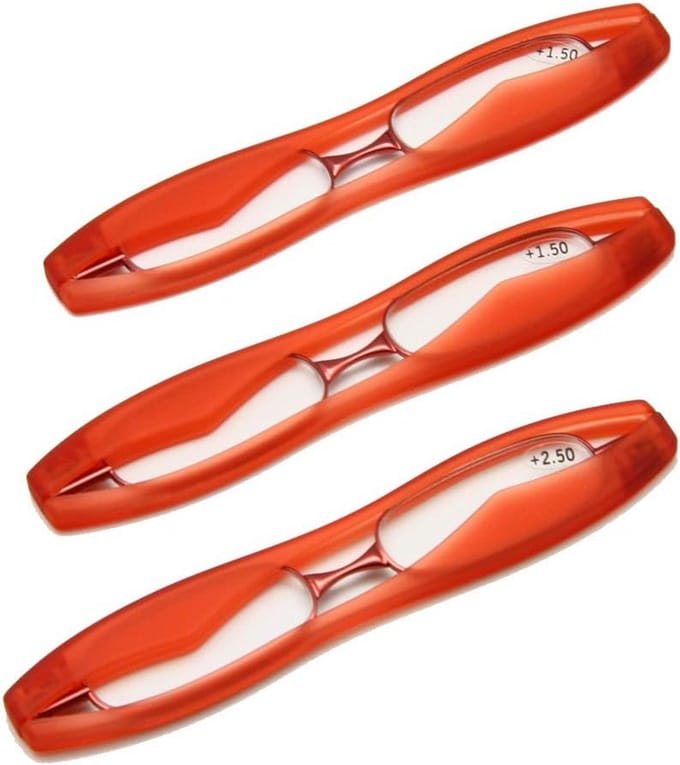 3-Pack Opvouwbare Leesbril Sterkte +1.0 tot +3.5 Mini Zakformaat
