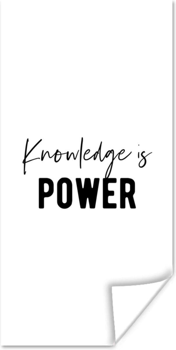 Poster Studenten - Kennis - Quotes - Zwart wit - 20x40 cm