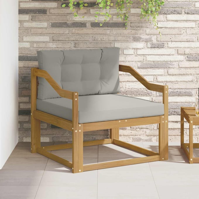 vidaXL - Buiten - Midden - Sofa - Polyester - Wit