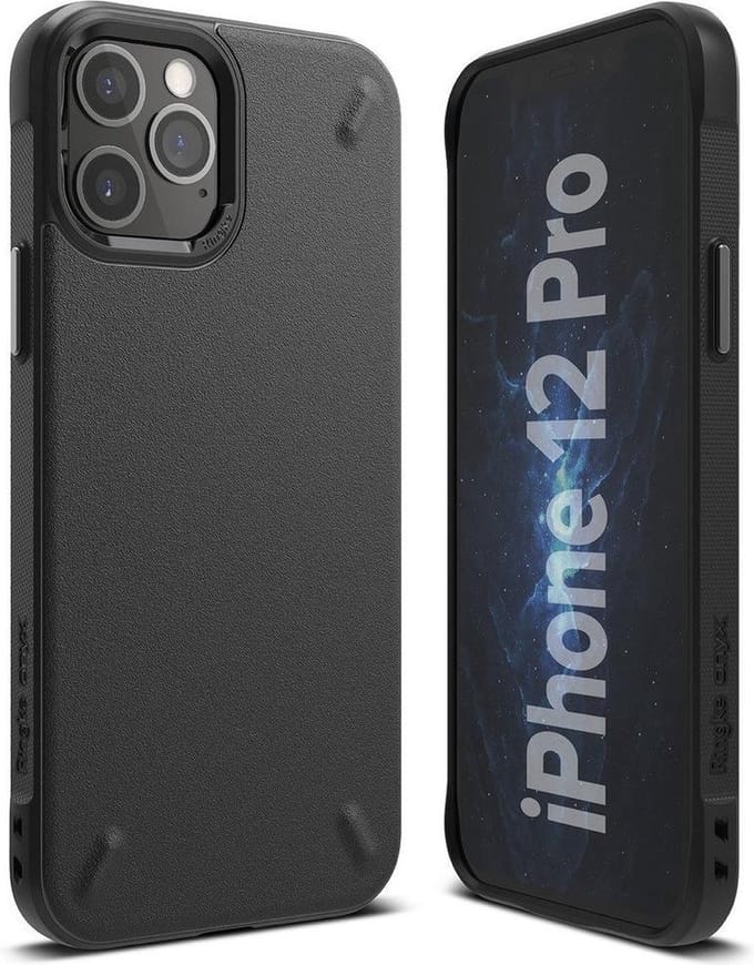 Ringke Onyx Durable TPU Case Cover for iPhone 12 Pro / iPhone 12 - Zwart