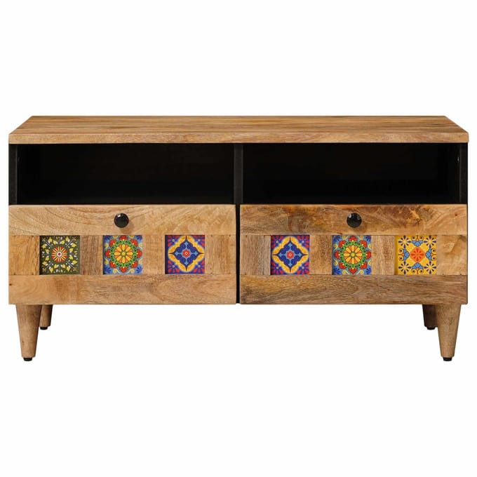 vidaXL - Salontafel - Naturel - 80 - x - 54 - x - 40 - cm - Massief - Mango - Hout