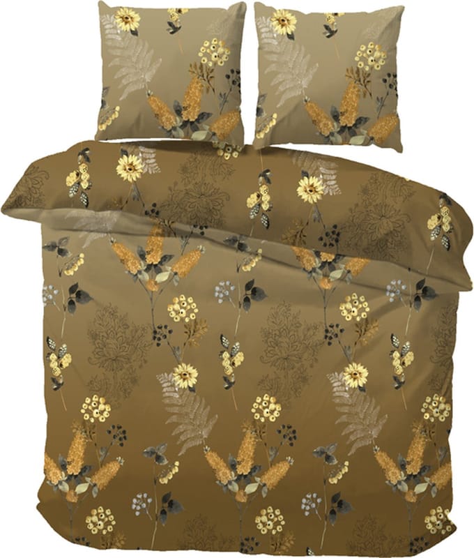 iSleep Dekbedovertrek Elles - Eenpersoons - 140x200/220 cm - Natural