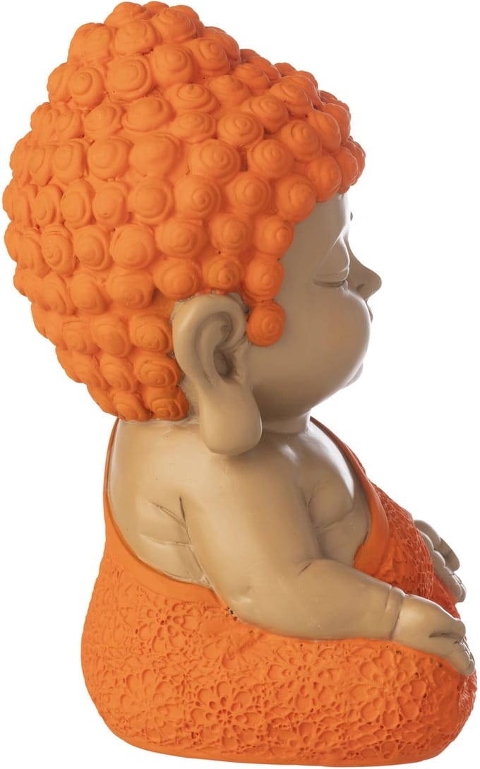 J-Line decoratie Monnik Zen - polyresin - oranje