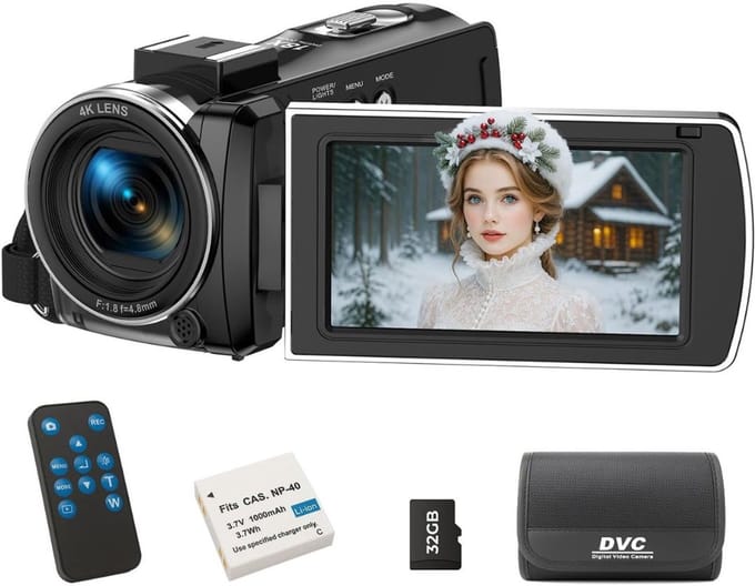 MRKK® Handycam - Videocamera - Vlog Camera voor Beginners