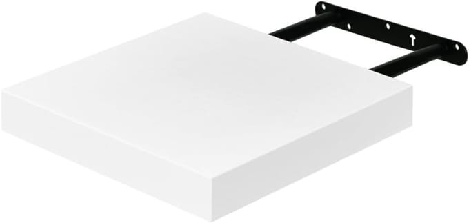 Compacte Wandplank 20x20cm van MDF voor Badkamer, Keuken en Hal - Wit, Ruimtebesparend en Modern Design