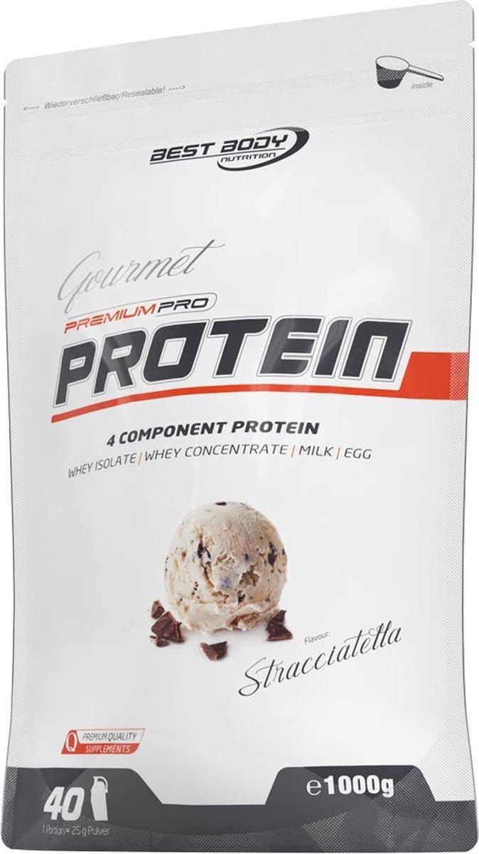Gourmet Premium Pro Protein 1kg STRACCIATELLA - time-released eiwit met een matrix van whey, melk en ei-eiwit | Best Body