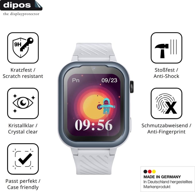dipos – 2x Pantserfolie geschikt voor garett Essa 4G | 9H Screenprotector