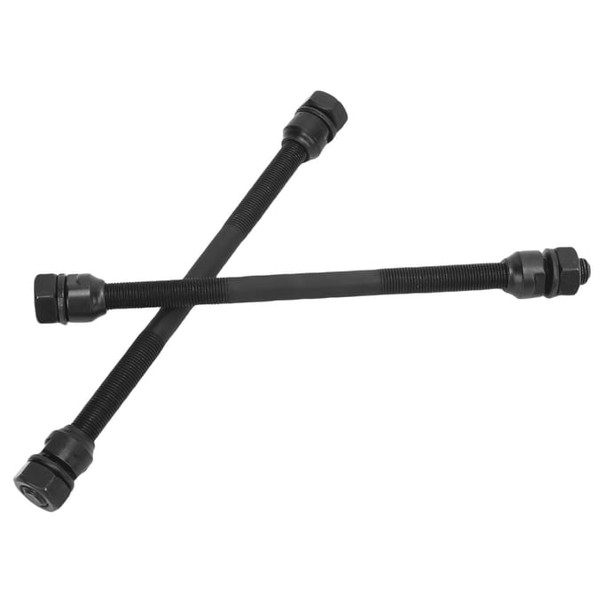 2 Stuks Fietsas IJzer 190mm Lichtgewicht Multi Speed Fietsnaafas voor Mountainbike black
