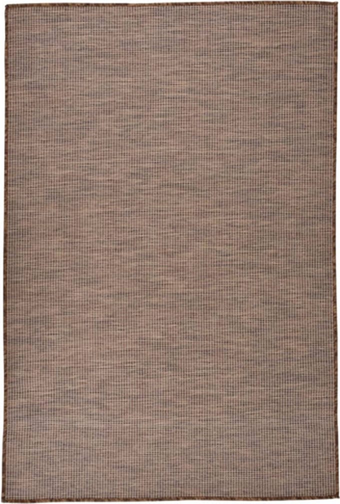 vidaXL Buitenkleed platgeweven 120x170 cm bruin