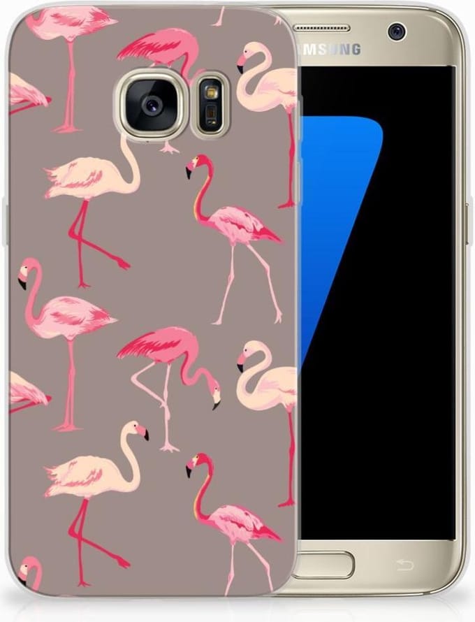 Samsung Galaxy S7 TPU Hoesje Flamingo