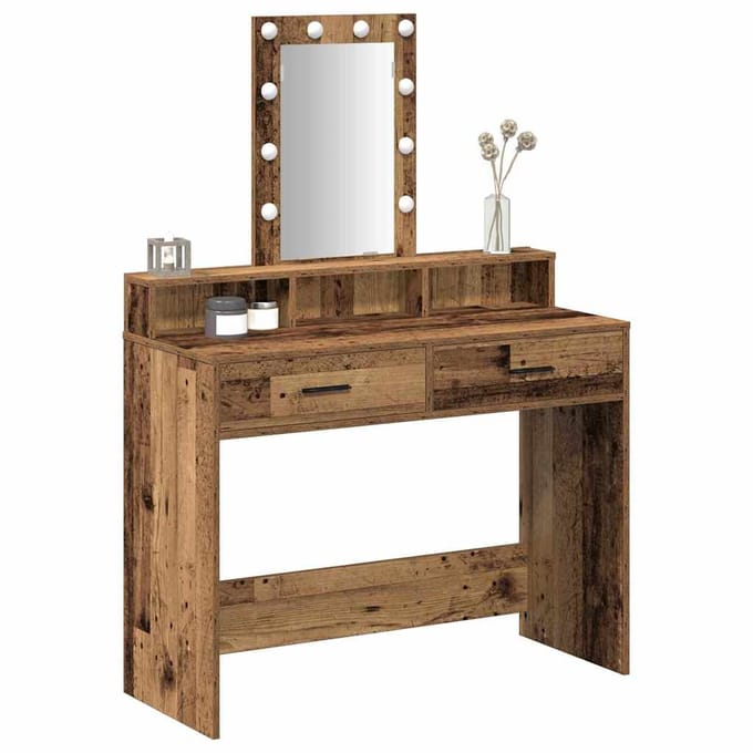 vidaXL - Kaptafel - Bruin - 100 - x - 41 - x - 140 - cm - Bewerkt - hout