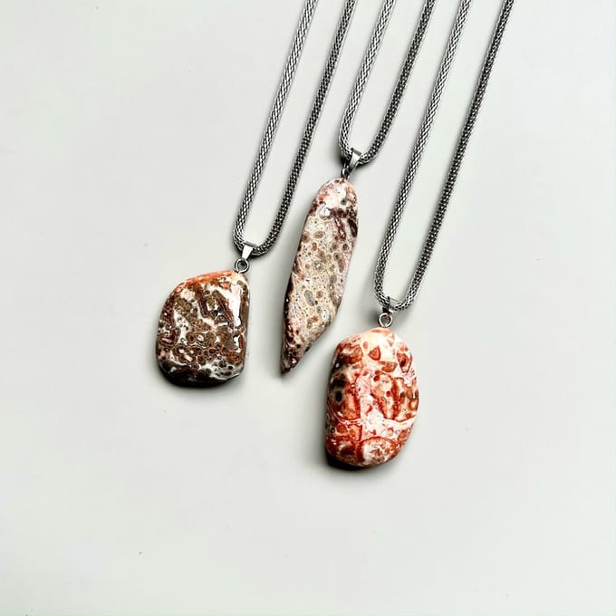 Gemstone ketting Jaspis Leopardskin