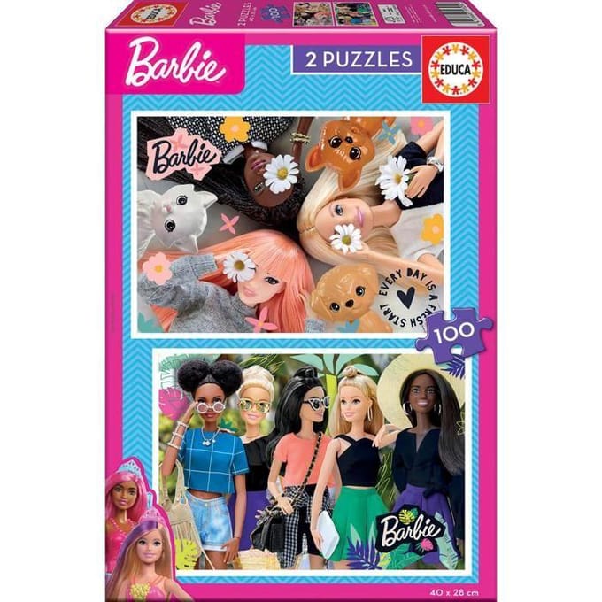 Set van 2 puzzels met 100 stukjes Educa Barbie