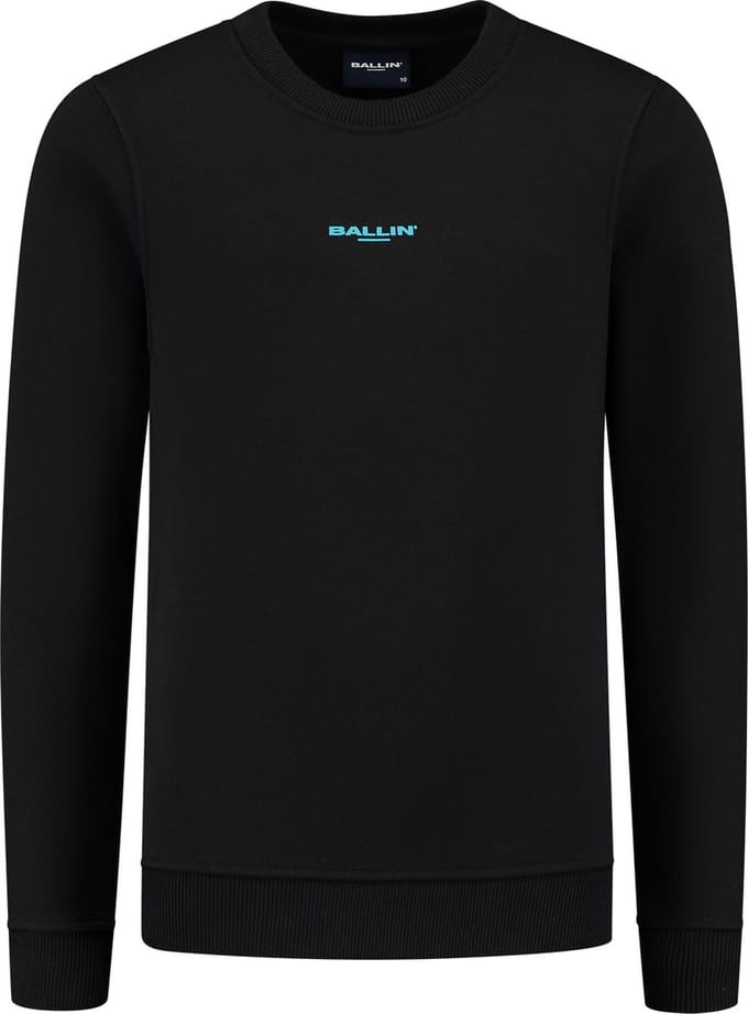 Ballin Amsterdam - Jongens Regular fit Sweaters Crewneck LS - Black - Maat 14