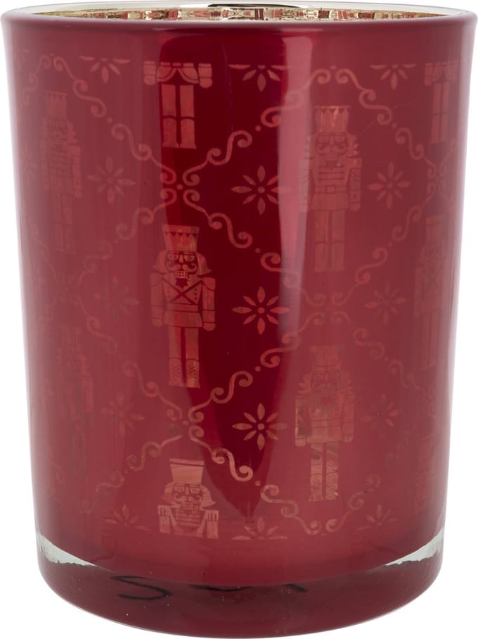 Cosy @ Home Theelichthouder Nutcracker Gold Rood 7x7