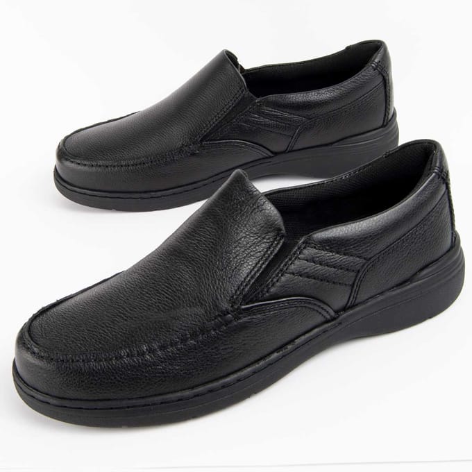 Mocasín De Piel Para Hombre. Purapiel Confore12 102725 46 zwart