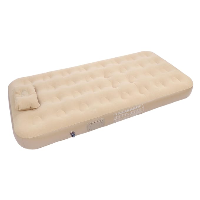 Matelas gonflable autogonflant de 74,8 pouces avec pompe intégrée beige